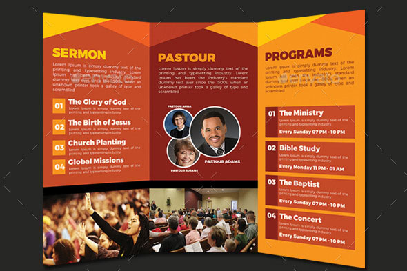 The Glory of God Church Trifold Brochures
