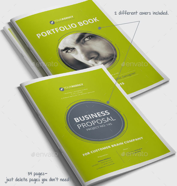 2-in-1 Template Portfolio Book