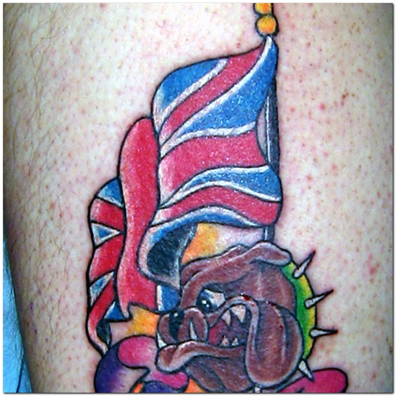 British Flag & Bull Dog Tattoo