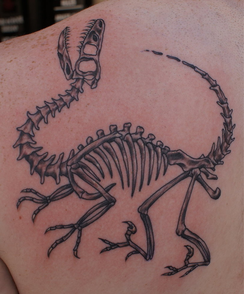 Dinosaur Tattoo on Back