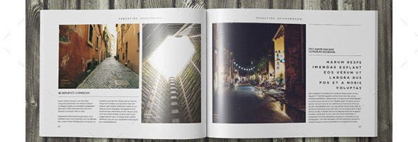 Indesign landscape photo book template