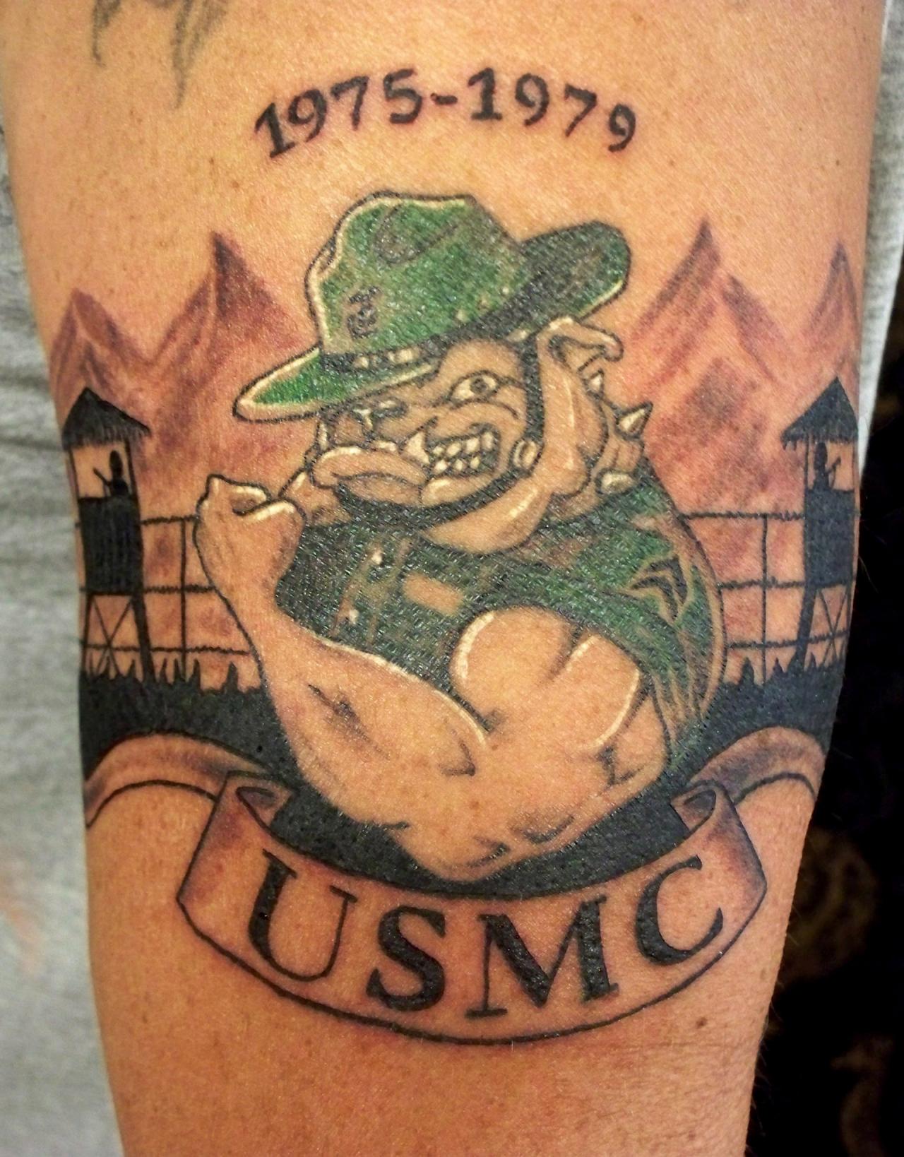 Marine Bulldog Tattoo