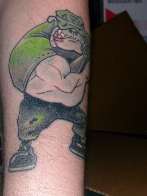 Military Bulldog Tattoo