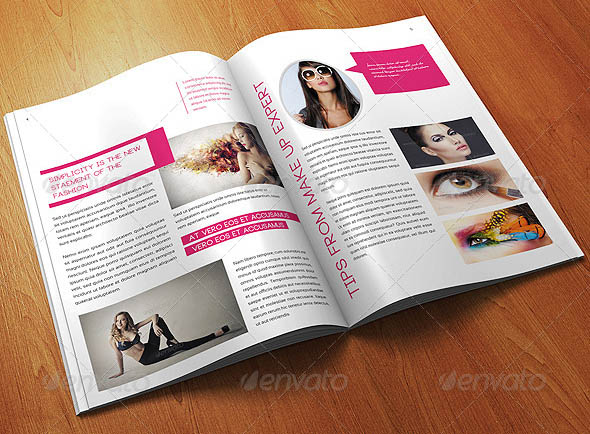 12 Pages A4 Size Fashion Magazine Template
