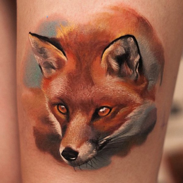 3D Fox Tattoo