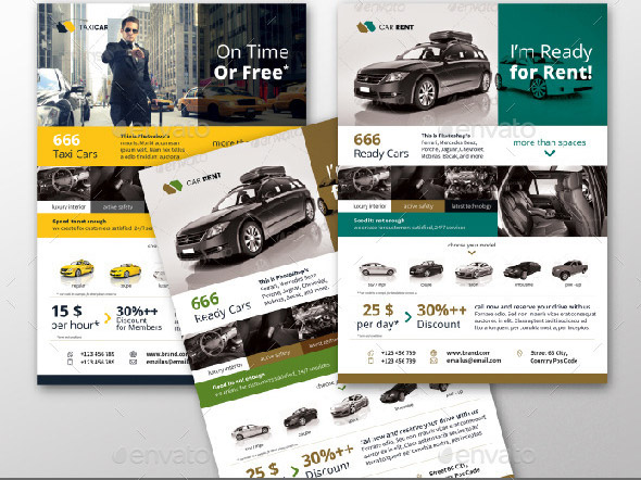 Automotive Car Taxi Flyer