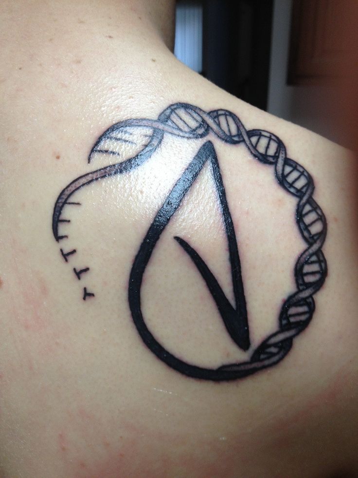 Cool DNA Tattoo on Back