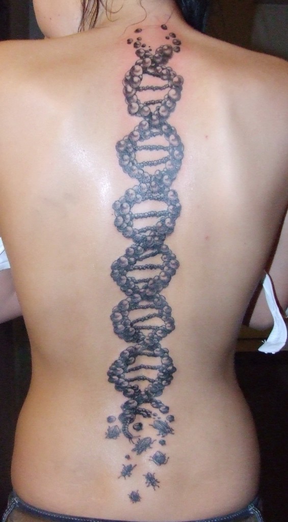 DNA Back Tattoo