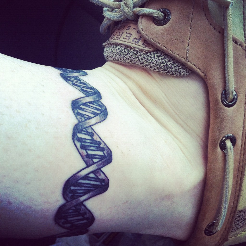 DNA Foot Tattoo