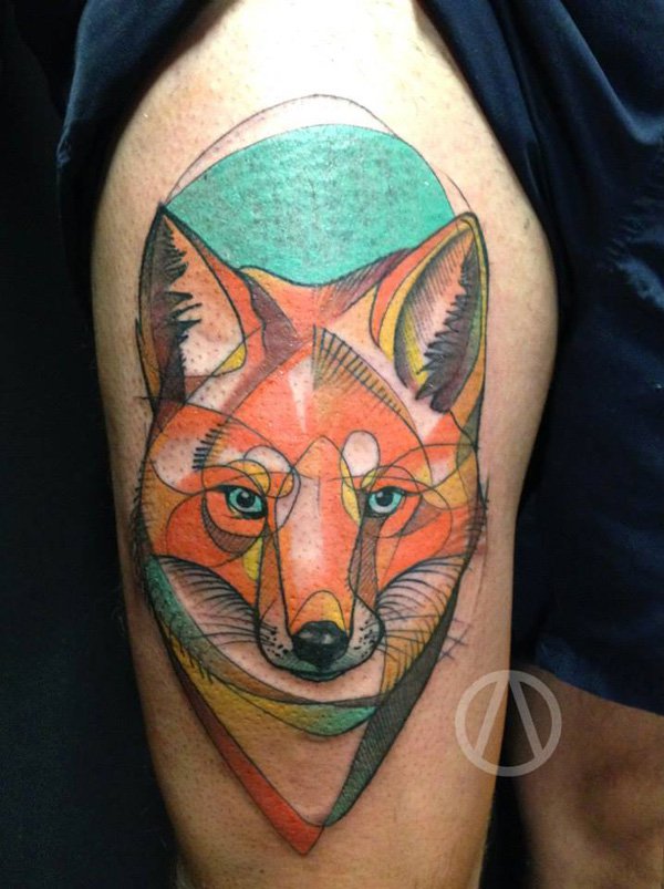 Fox Face Tattoo