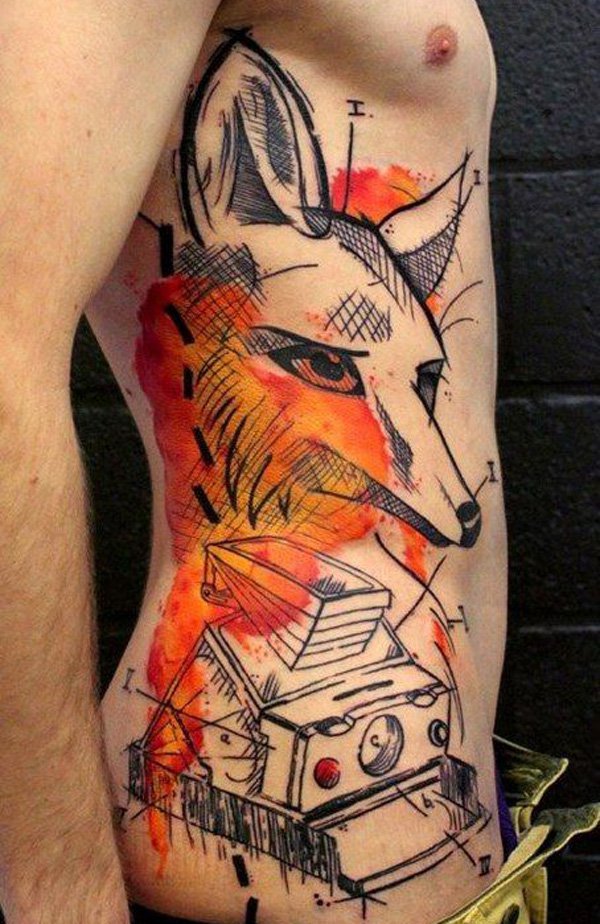 Fox Tattoo on Side