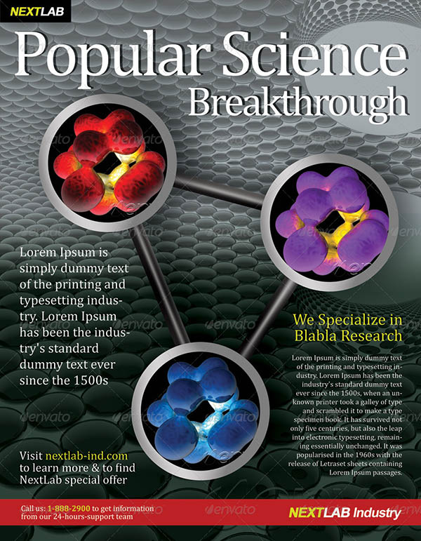 Science Tech Magazine Ad Template