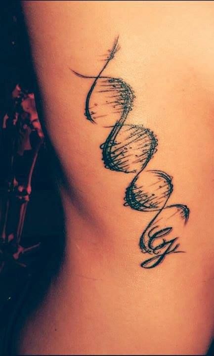 Sexy DNA Tattoo for Girl