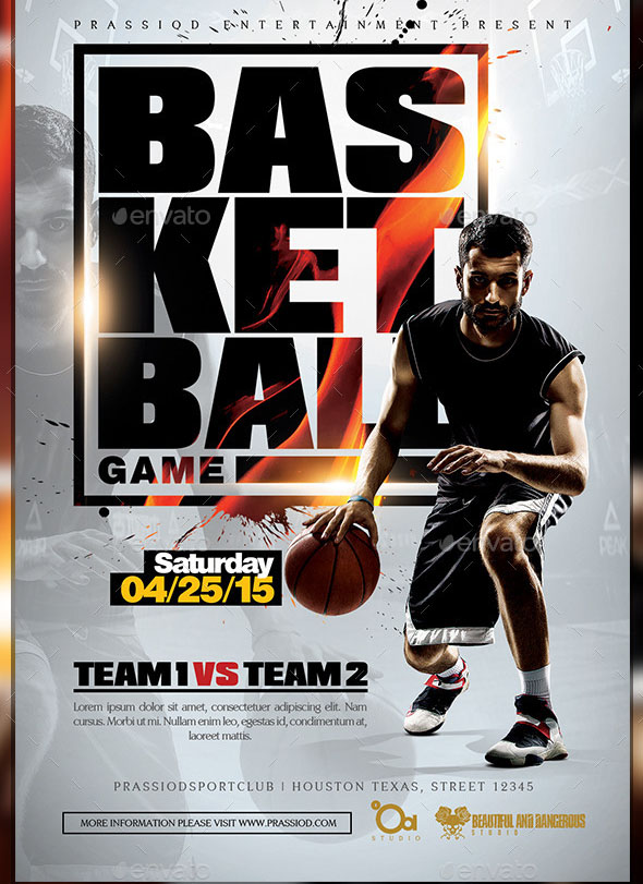Basketball Game Flyer Template