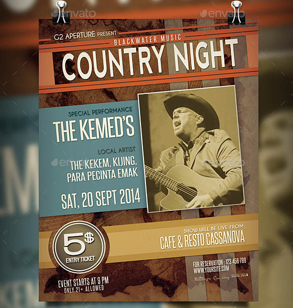 Country Music Flyer Poster