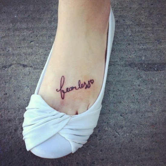 Fearless Tattoo on Leg