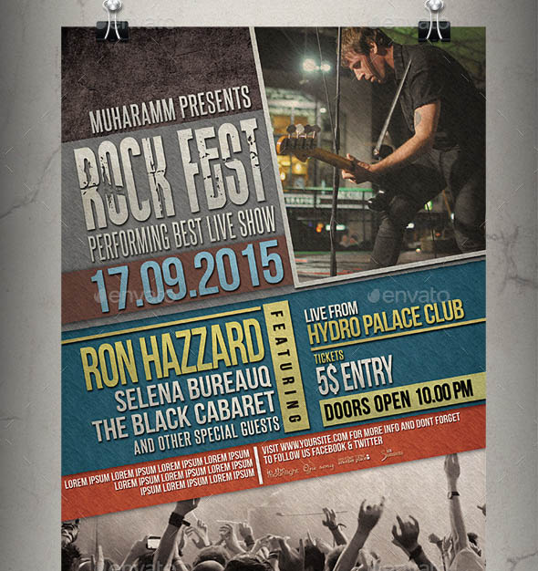 Rock Music Flyer Poster