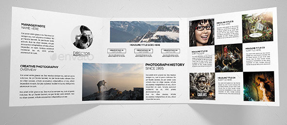 Square Tri-Fold Photography Brochure