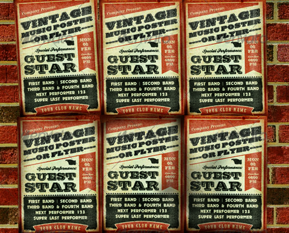 Vintage Music Poster Template