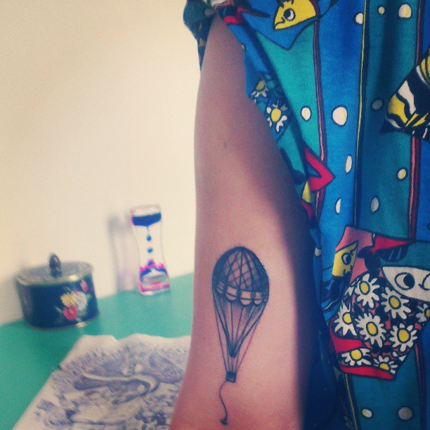 Air Balloon Tattoo For Girl