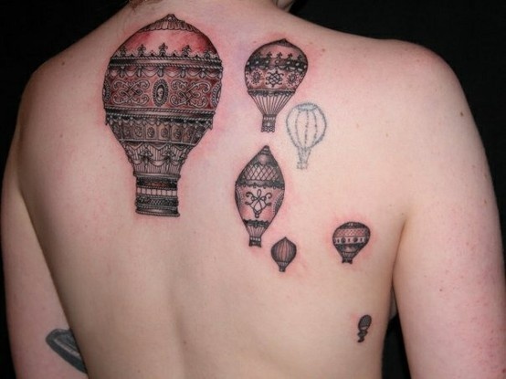 Balloons Tattoo on Back