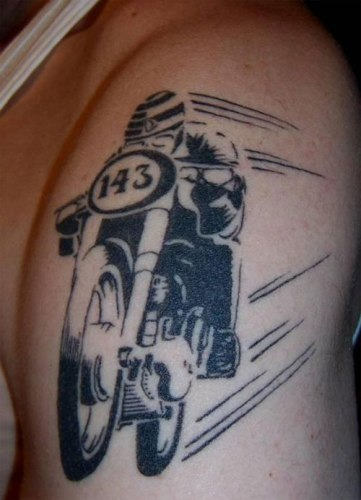 Black Biker Tattoo