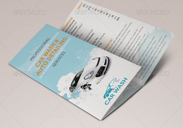 Car Wash Tri-fold Brochure