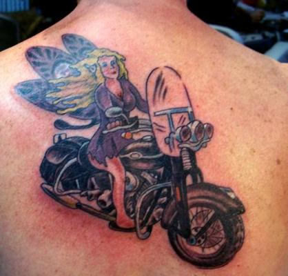 Cool Girl Ride Bike Tattoo