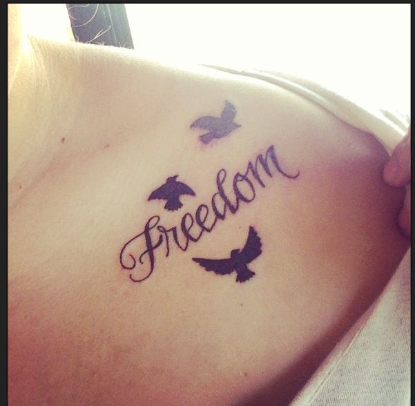 Freedom Tattoo on Shoulder