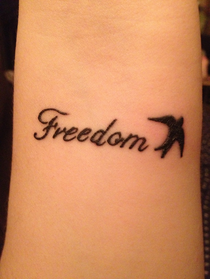 Freedom Tattoo on Wrist