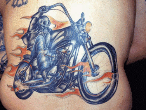 Ghost Rider Biker Tattoo