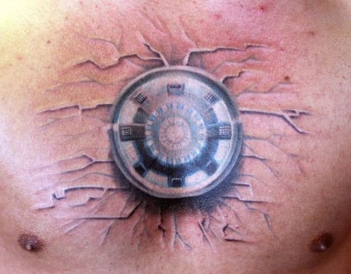 Iron Man Arc Reactor Tattoo