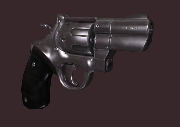 Hand Gun lowpoly 3D model of a gun 3ds max
