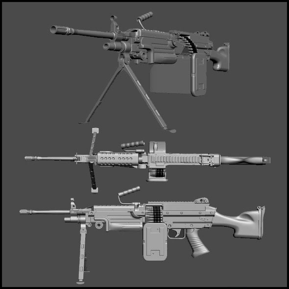 High Poly M249