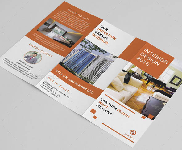 Interior Design Trifold Brochure