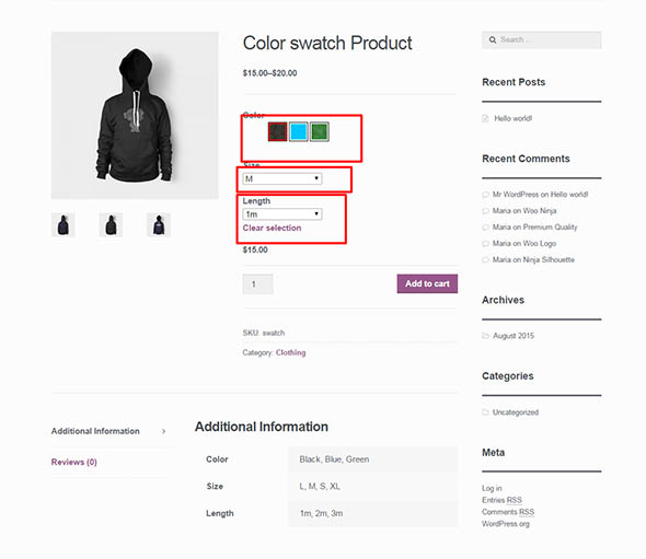 Openswatch Woocommerce