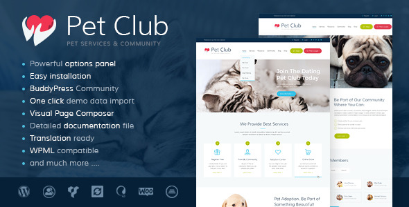 Pet Club Services Adoption Dating Community