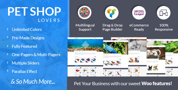 Pet Shop Lovers WooeCommerce WP Theme