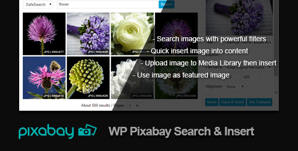 WP Pixabay Search And Insert