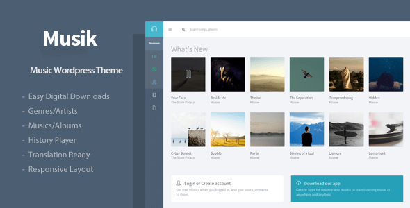 Musik Responsive Music WordPress Theme