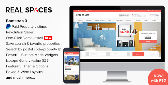 Real Spaces WordPress Real Estate Theme