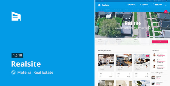 Realsite Material Real Estate WordPress Theme
