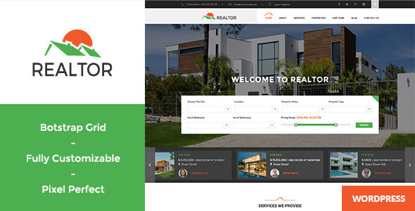 Realtor Responsive Real Estate WordPress Theme