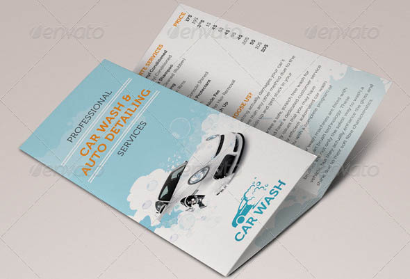 Car Wash Tri-fold Brochure