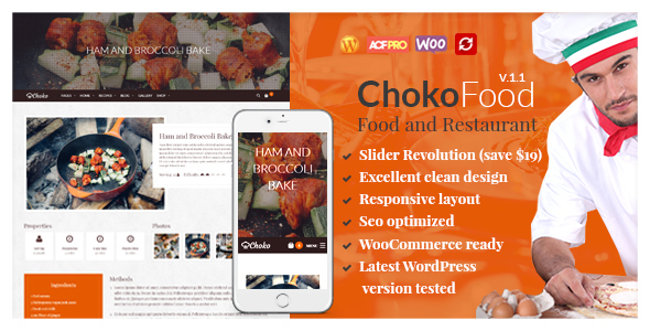 ChokoFood - Food Restaurant WordPress Theme