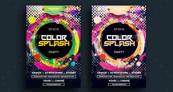 Color Splash Flyer Template 01