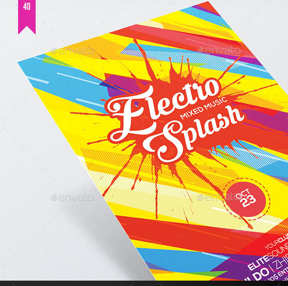 Electro Splash Flyer Template