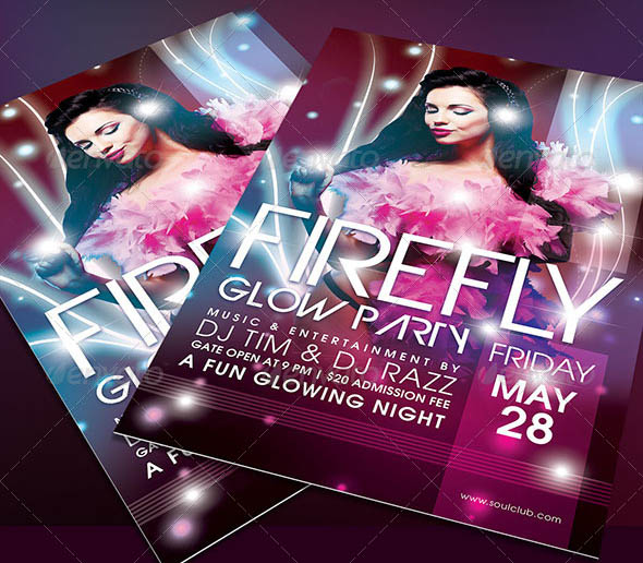 Firefly Glow Party Flyer