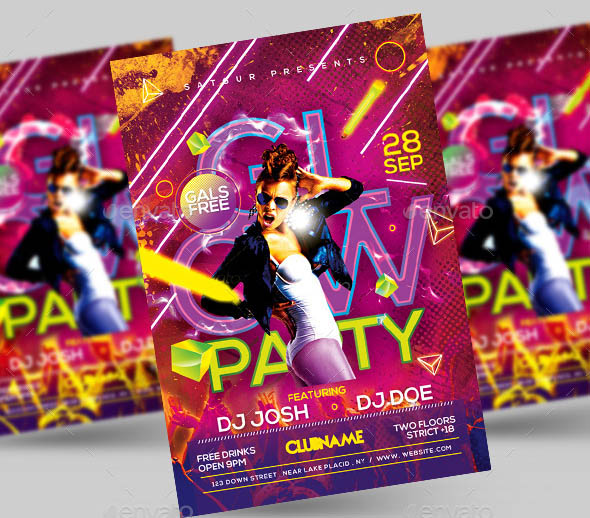 Glow Party Flyer V3