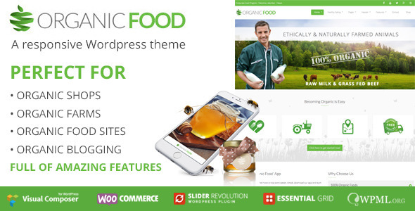Organic Food Responsive WordPress Theme